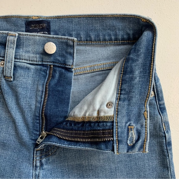 J Crew Factory Tall Classic Wide-Leg Blue Jeans Size 24T NWOT - Picture 4 of 15